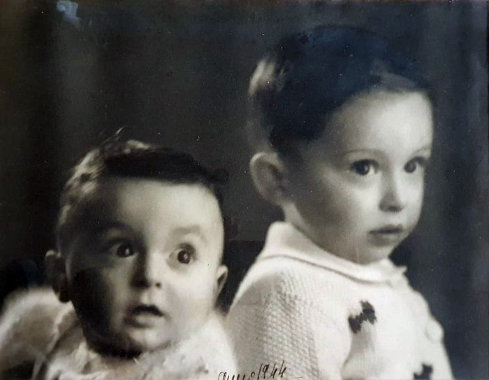 1944, Giorgio a un anno a sinistra, Lamberto tre anni a destra 1944, Giorgio a un anno a sinistra, Lamberto tre anni a destra